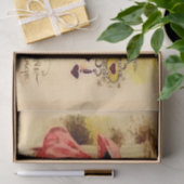 Vintager Valentine-Mitteilungs-Rosa-Sonnenschirm Seidenpapier (Geschenk)