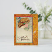 Vintager Valentine Schmucker Feiertagspostkarte (Stehend Vorderseite)