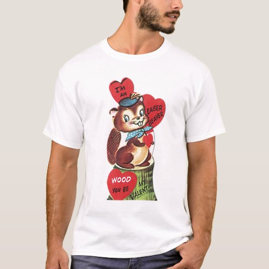 Vintager Valentine-UnisexT - Shirt - Arbeitstier! (Vorderseite)
