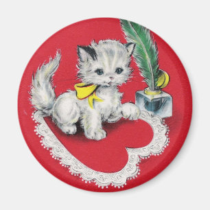 Vintager ValentineKitty Magnet