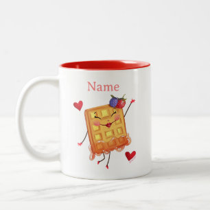 Vintager Valentinretropfe Zweifarbige Tasse