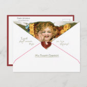 Vintager Valentinskraut mit gelben Blumen Postkarte (Vorne/Hinten)