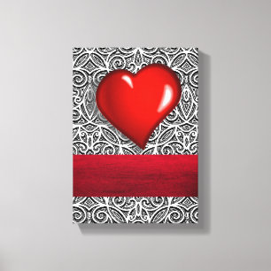 Vintager Valentinstag auf der Leinwand