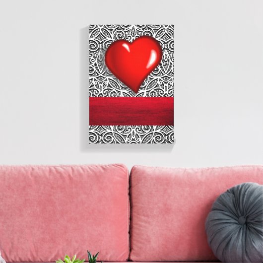 Vintager Valentinstag auf der Leinwand (Insitu (Wohnzimmer))