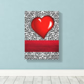 Vintager Valentinstag auf der Leinwand (Insitu (Holzboden))