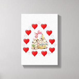 Vintager Valentinstag auf der Leinwand