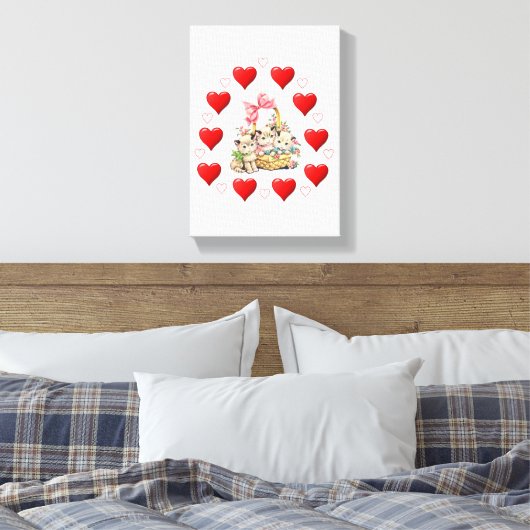Vintager Valentinstag auf der Leinwand (Insitu (Schlafzimmer))