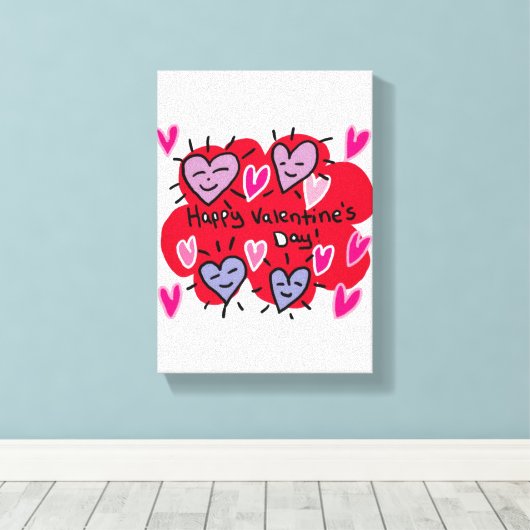 Vintager Valentinstag auf der Leinwand (Insitu (Holzboden))