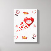 Vintager Valentinstag auf der Leinwand (Vorderseite)