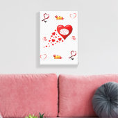 Vintager Valentinstag auf der Leinwand (Insitu (Wohnzimmer))