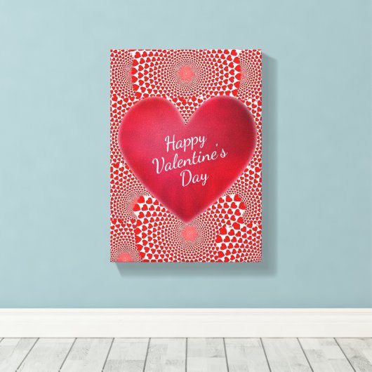 Vintager Valentinstag auf der Leinwand (Insitu (Holzboden))