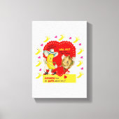 Vintager Valentinstag auf der Leinwand (Vorderseite)