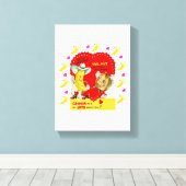 Vintager Valentinstag auf der Leinwand (Insitu (Holzboden))