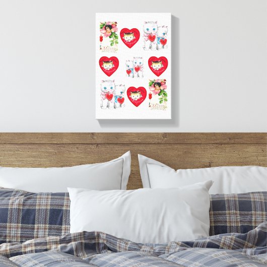 Vintager Valentinstag auf der Leinwand (Insitu (Schlafzimmer))