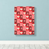 Vintager Valentinstag auf der Leinwand (Insitu (Holzboden))