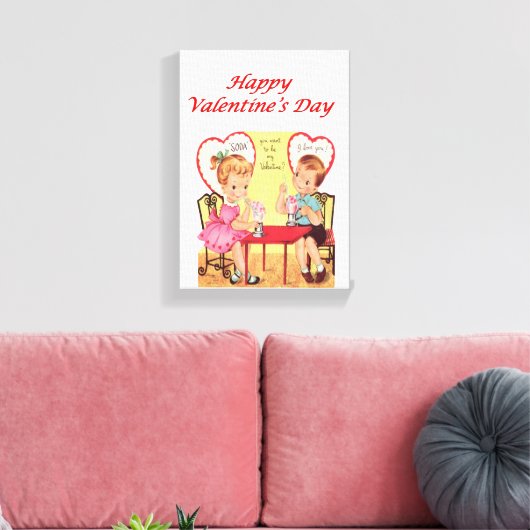 Vintager Valentinstag auf der Leinwand (Insitu (Wohnzimmer))