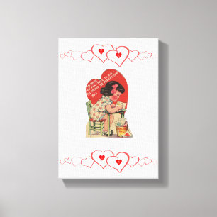 Vintager Valentinstag auf der Leinwand