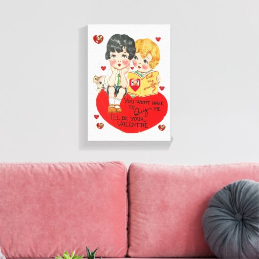 Vintager Valentinstag auf der Leinwand (Insitu (Wohnzimmer))
