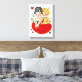 Vintager Valentinstag auf der Leinwand (Insitu (Schlafzimmer))