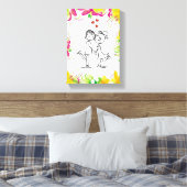 Vintager Valentinstag auf der Leinwand (Insitu (Schlafzimmer))