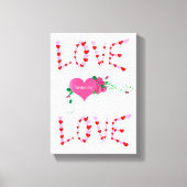 Vintager Valentinstag auf der Leinwand (Vorderseite)