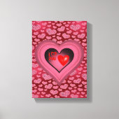 Vintager Valentinstag auf der Leinwand (Vorderseite)