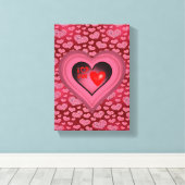 Vintager Valentinstag auf der Leinwand (Insitu (Holzboden))