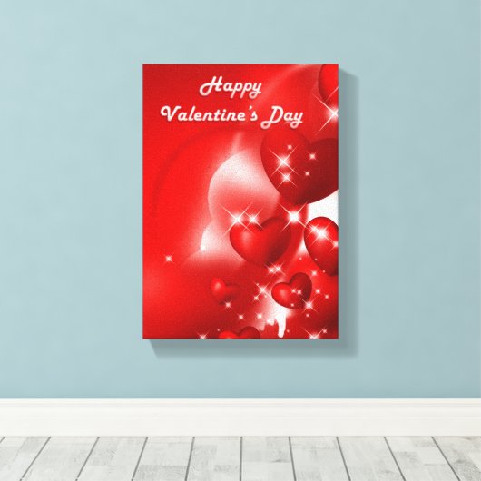 Vintager Valentinstag auf der Leinwand (Insitu (Holzboden))