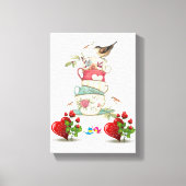 Vintager Valentinstag auf der Leinwand (Vorderseite)