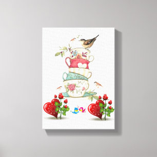 Vintager Valentinstag auf der Leinwand