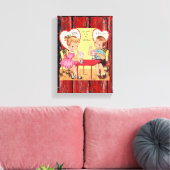 Vintager Valentinstag auf der Leinwand (Insitu (Wohnzimmer))