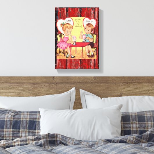Vintager Valentinstag auf der Leinwand (Insitu (Schlafzimmer))