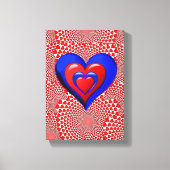 Vintager Valentinstag auf der Leinwand (Vorderseite)