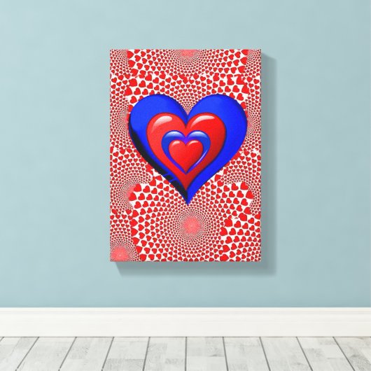 Vintager Valentinstag auf der Leinwand (Insitu (Holzboden))