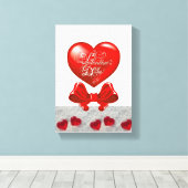 Vintager Valentinstag auf der Leinwand (Insitu (Holzboden))