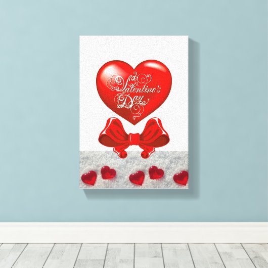 Vintager Valentinstag auf der Leinwand (Insitu (Holzboden))