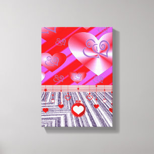 Vintager Valentinstag auf der Leinwand