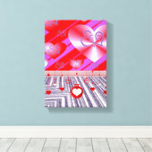 Vintager Valentinstag auf der Leinwand (Insitu (Holzboden))