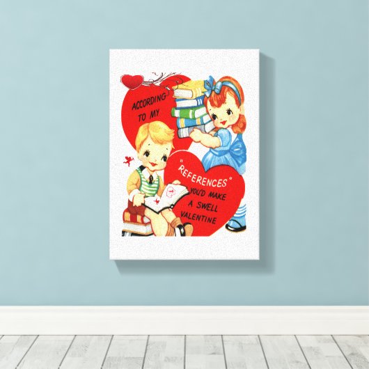 Vintager Valentinstag auf der Leinwand (Insitu (Holzboden))