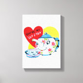 Vintager Valentinstag auf der Leinwand (Vorderseite)