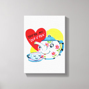 Vintager Valentinstag auf der Leinwand