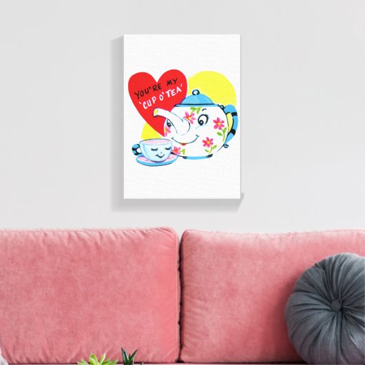 Vintager Valentinstag auf der Leinwand (Insitu (Wohnzimmer))