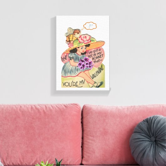 Vintager Valentinstag auf der Leinwand (Insitu (Wohnzimmer))
