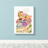 Vintager Valentinstag auf der Leinwand (Insitu (Holzboden))