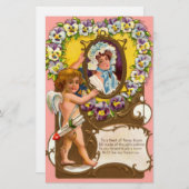 Vintager Valentinstag Briefpapier (Vorne/Hinten)