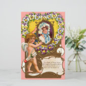 Vintager Valentinstag Briefpapier (Stehend Vorderseite)