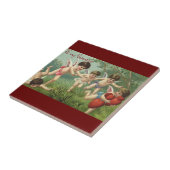 Vintager Valentinstag Cherubs mit Liebe Herz Fliese (Seite)