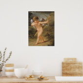 Vintager Valentinstag, Cupid mit Bow und Pfeil Poster (Küche)