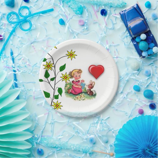 Vintager Valentinstag der Teller (Party)