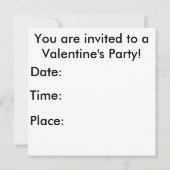 Vintager Valentinstag Einladung (Rückseite)